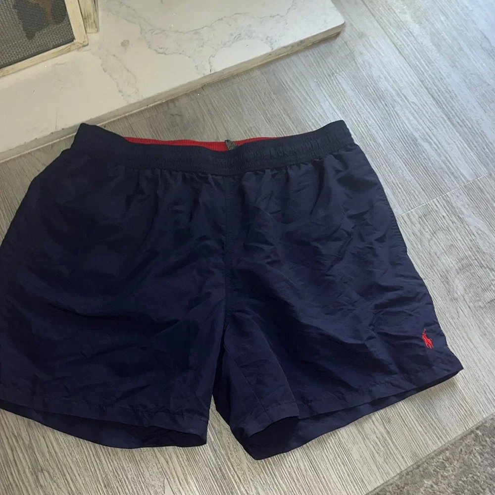 Polo Ralph Lauren swim trunks men sz XL shorts navy/red